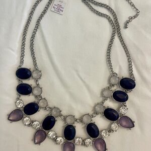 Lia Sophia Silver and Blue Necklace